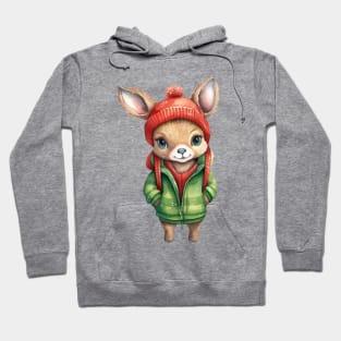 Knitted Christmas Rabbit Hoodie